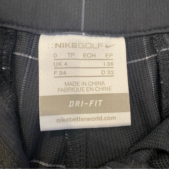 Nike Black Checkered Dri-Fit Golf Shorts 0 - Picture 10 of 10